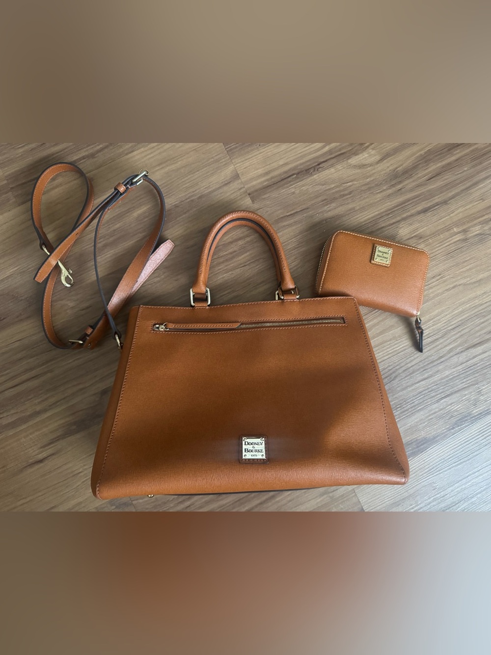 Dooney & Bourke Saffiano Zip Satchel Set